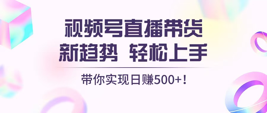 视频号直播带货新趋势,轻松上手,带你实现日赚500+-吾爱云课堂