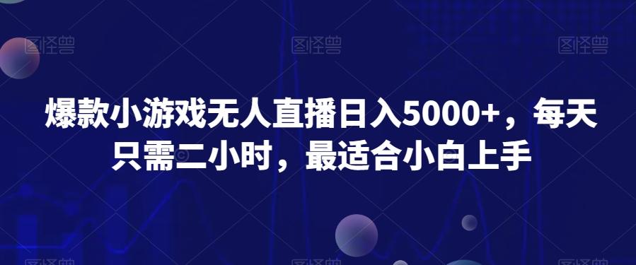 爆款小游戏无人直播日入5000+,每天只需二小时,最适合小白上手-吾爱云课堂