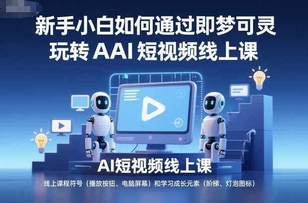 新手小白如何通过即梦可灵玩转AI短视频线上课-吾爱云课堂