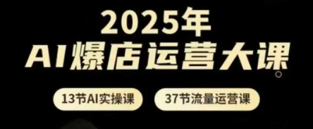 2025年AI爆店运营大课,13节AI实操课+37节流量运营课-吾爱云课堂
