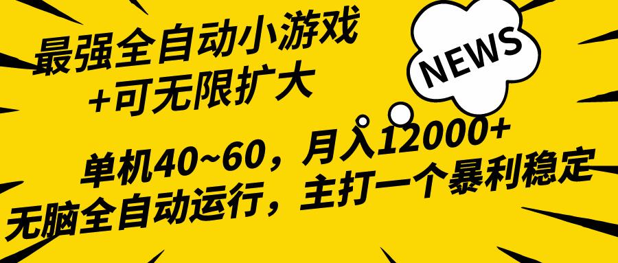 (10046期)2024最新全网独家小游戏全自动，单机40~60,稳定躺赚，小白都能月入过万-吾爱云课堂