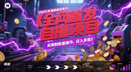 全网首发,2025年最新稳定暴力全自动自撸项目,无限制批量操作,日入多张【揭秘】-吾爱云课堂