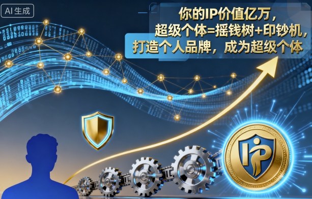 你的IP价值亿万,超级个体=摇钱树+印钞机,打造个人品牌,成为超级个体-吾爱云课堂