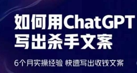 如何用ChatGPT写出杀手文案,6个月实操经验,快速写出收钱文案-吾爱云课堂