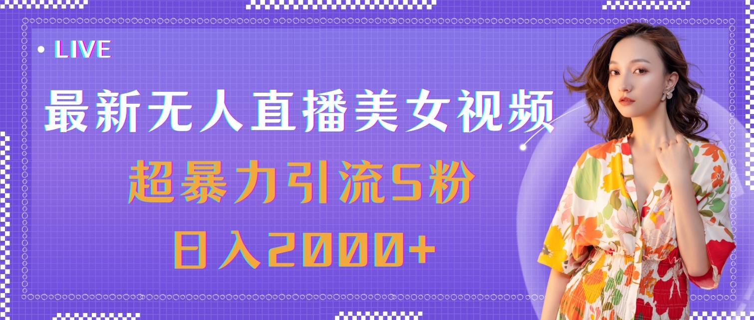 最新无人直播美女视频，超暴力引流S粉日入2000+-吾爱云课堂