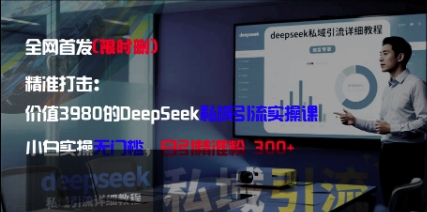 精准打击：价值3980的DeepSeek私域引流实操课，小白实操无门槛，日引精准粉300+-吾爱云课堂