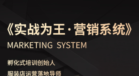 老杨·服装老板必修课《实战为王-营销系统》实现业绩被动式增长-吾爱云课堂