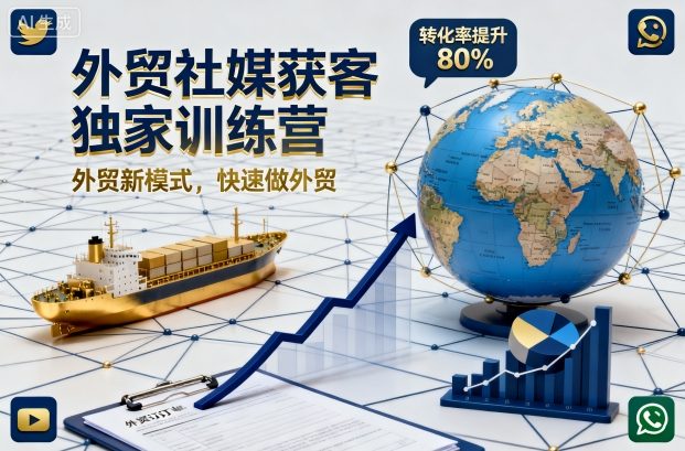 外贸社媒获客独家训练营,外贸新模式,快速做外贸-吾爱云课堂
