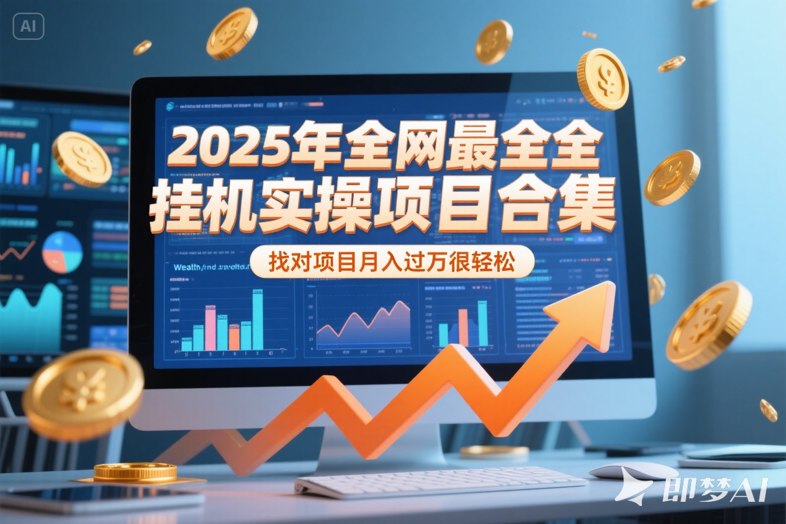 2025年挂机实操项目实操演练，挂机类型，AI直播类型，轻资产创业类型...-吾爱云课堂