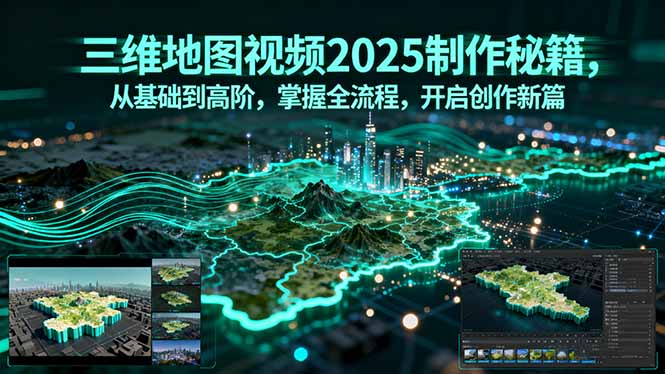 三维地图视频2025制作秘籍,从基础到高阶,掌握全流程,开启创作新篇-吾爱云课堂