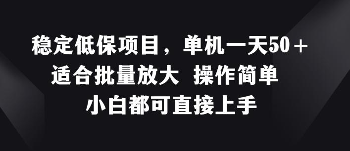 稳定低保项目,单机一天50+适合批量放大 操作简单 小白都可直接上手【揭秘】-吾爱云课堂