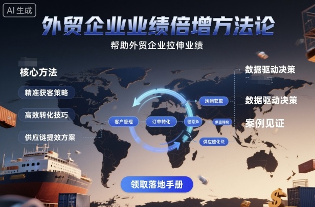 外贸企业业绩倍增方法论,帮助外贸企业拉伸业绩-吾爱云课堂