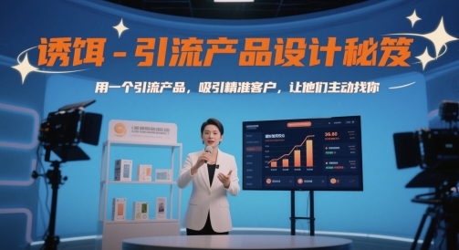 诱饵-引流产品设计秘笈，用一个引流产品，吸引精准客户，让他们主动找你-吾爱云课堂