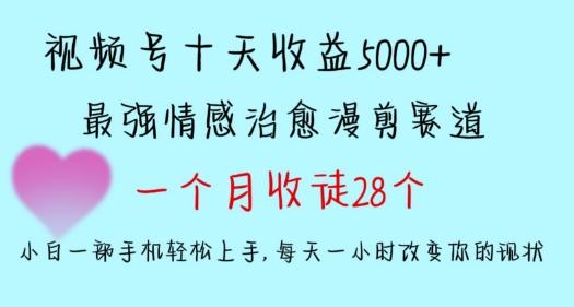 十天收益5000+,多平台捞金,视频号情感治愈漫剪,一个月收徒28个,小白一部手机轻松上手【揭秘】-吾爱云课堂