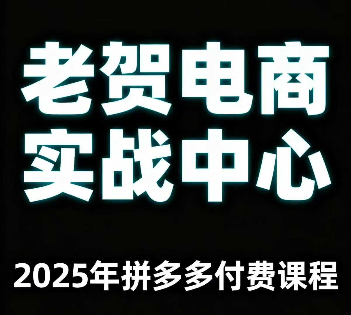 老贺电商2025年拼多多付费课程，用通俗易懂的方法告诉你多多怎么玩-吾爱云课堂