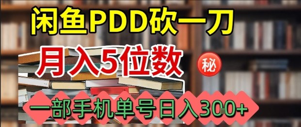 闲鱼PDD砍一刀,一部手机就可以操作,单号日入3张-吾爱云课堂