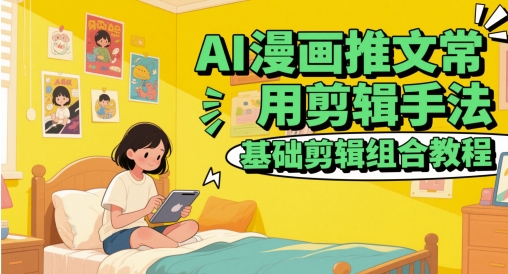 AI漫画推文常用剪辑手法,基础剪辑组合教程-吾爱云课堂