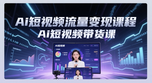Ai短视频流量变现课程,Ai短视频带货课-吾爱云课堂