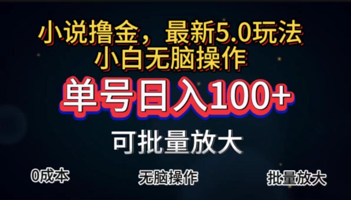 全自动小说撸金,单号日入100+小白轻松上手,无脑操作-吾爱云课堂