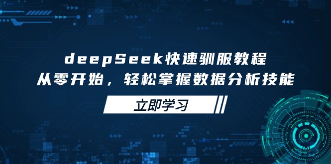deepSeek快速驯服教程,从零开始,轻松掌握数据分析技能-吾爱云课堂