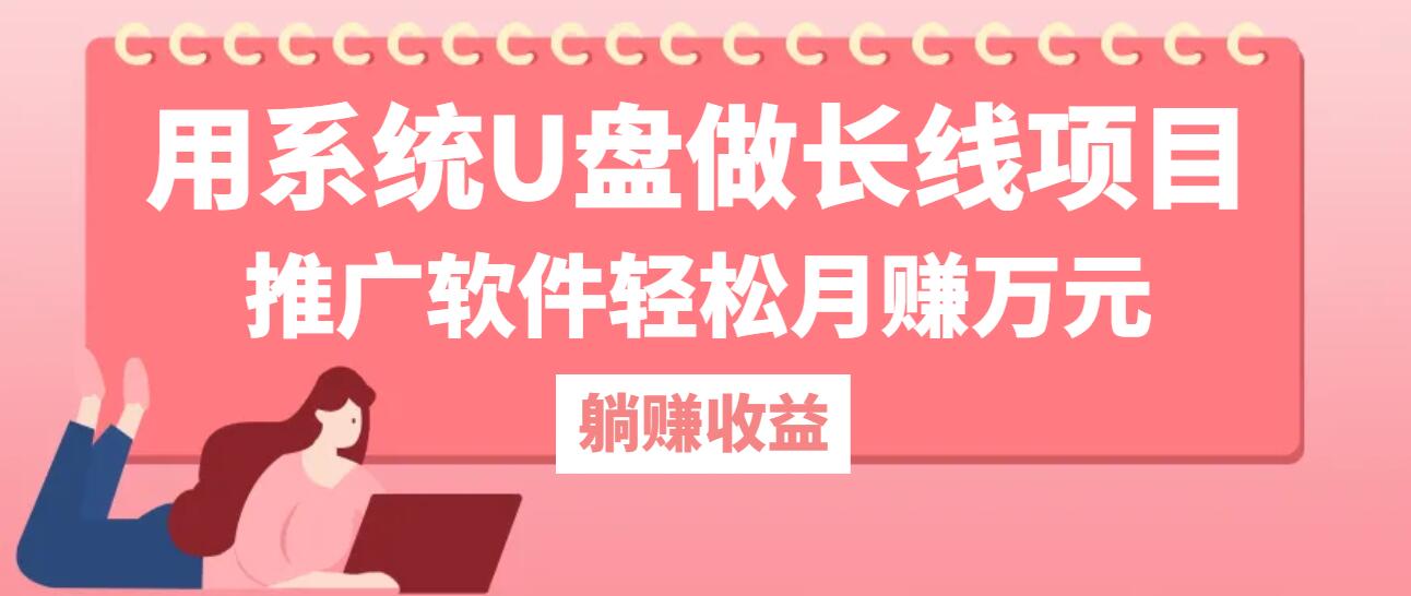 用系统U盘做长线项目,推广软件轻松月赚万元-吾爱云课堂