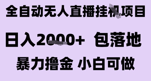 最新全自动抖音无人直播挂G项目,日入2k+ 包落地暴力撸金,小白可做【揭秘】-吾爱云课堂