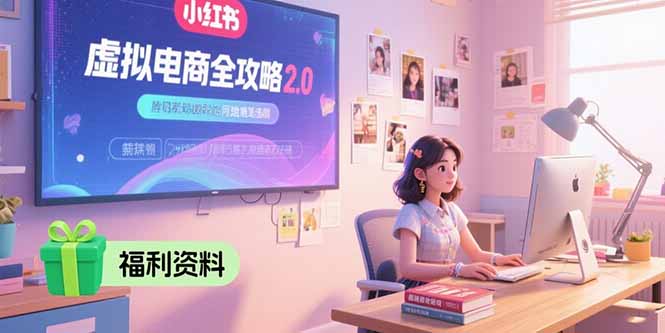 虚拟电商全攻略2.0,开店选品实操流程,账号定位、货源发布、笔记发布技巧-吾爱云课堂