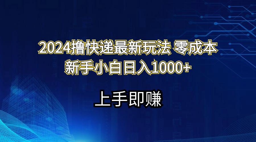 2024撸快递最新玩法零成本新手小白日入1000+-吾爱云课堂