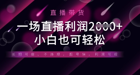 半无人直播带货，一场利润数张，适合所有平台玩法，小白也可轻松-吾爱云课堂