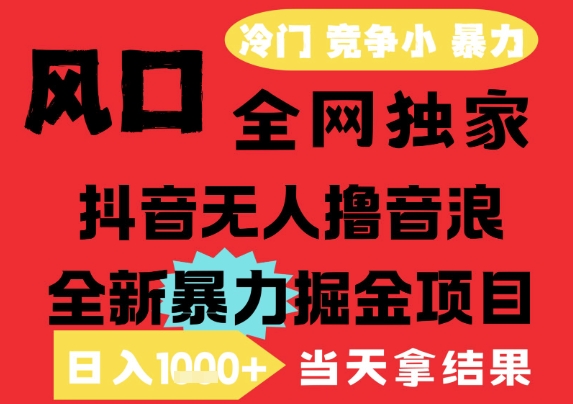 25年6月高爆抖音无人直播最新撸音浪掘金项目,解放双手小白可做,无脑日入1k+,门槛低【揭秘】-吾爱云课堂