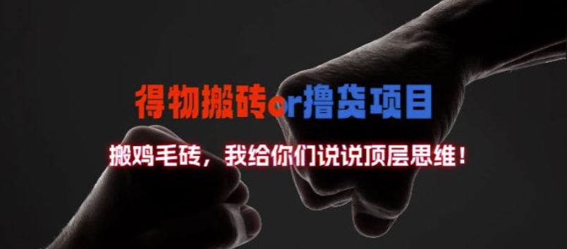 得物搬砖撸货项目?掰下数据,我给你们说说顶层思维【揭秘】-吾爱云课堂