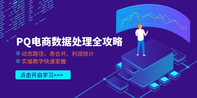 PQ电商数据处理全攻略,动态路径、表合并、利润统计,实操教学快速掌握-吾爱云课堂