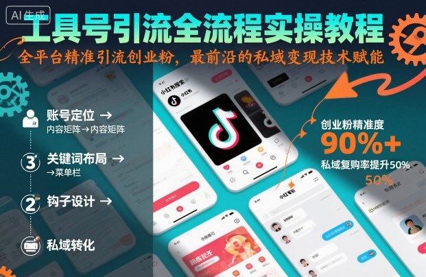 工具号引流全流程保姆级实操教程,全平台精准引流创业粉,最前沿的私域变现技术赋能-吾爱云课堂