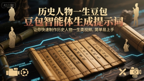 历史人物一生豆包智能体生成提示词,让你快速制作历史人物一生类视频,简单易上手-吾爱云课堂