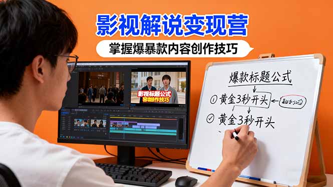 影视解说变现营:通过30+实战案例爆款内容创作技巧,掌握影视解说盈利密码-吾爱云课堂