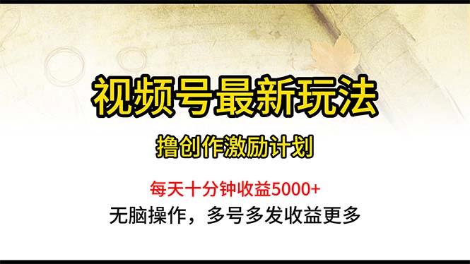 视频号最新玩法,每日一小时月入5000+-吾爱云课堂