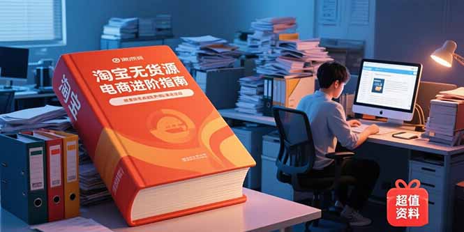 淘宝无货源电商进阶指南,包含新人课、进阶课,配套资料,蓝海选品等-吾爱云课堂