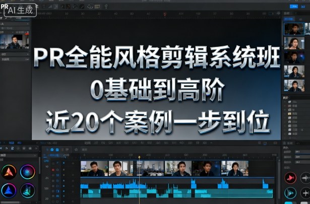 PR全能风格剪辑系统班,0基础到高阶,近20个案例一步到位-吾爱云课堂