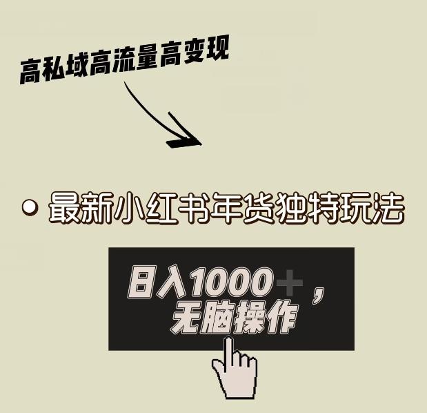 小红书年货独特玩法,高私域高流量高变现,日入1000+小白易上手-吾爱云课堂