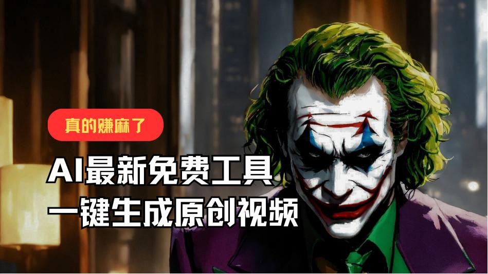 最新免费AI工具,一键生成原创视频,佛系搬运,轻松月入10000+!-吾爱云课堂