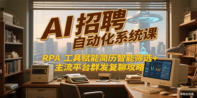 AI招聘自动化系统课,RPA工具赋能简历智能筛选+主流平台群发复聊全攻略-吾爱云课堂