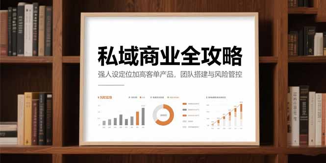 私域商业全攻略,强人设定位加高客单产品,团队搭建与风险管控-吾爱云课堂