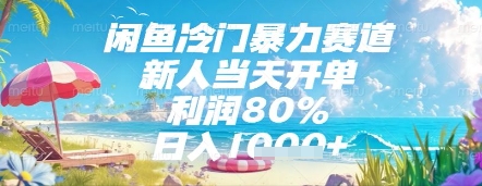 闲鱼冷门暴力赛道,新人当天开单,利润80%,日入几张,长期可做【揭秘】-吾爱云课堂