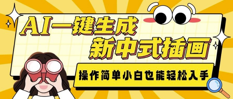 AI一键生成新中式插画, 操作简单,小白也能轻松入手-吾爱云课堂