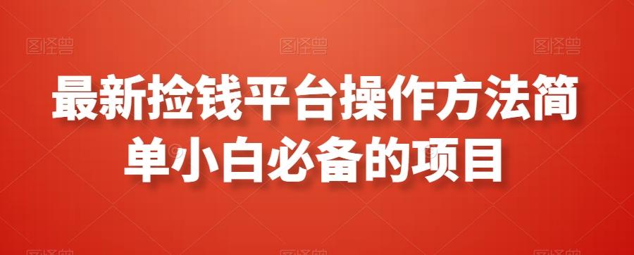 最新捡钱平台操作方法简单小白必备的项目-吾爱云课堂