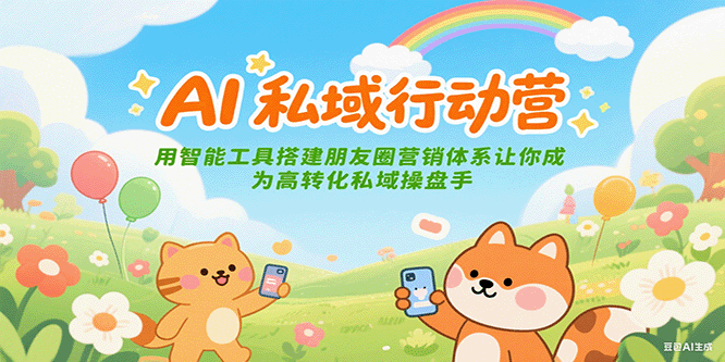 AI私域行动营:用智能工具搭建朋友圈营销体系让你成为高转化私域操盘手-吾爱云课堂