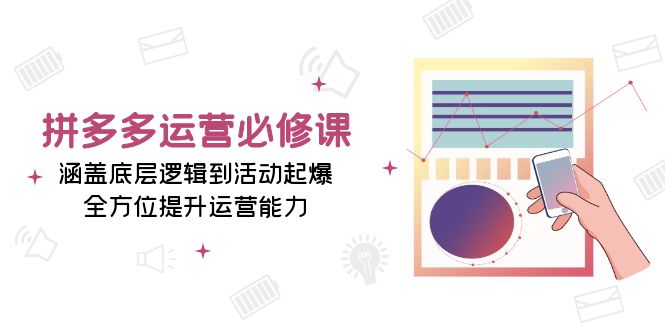 拼多多运营必修课:涵盖底层逻辑到活动起爆,全方位提升运营能力-吾爱云课堂
