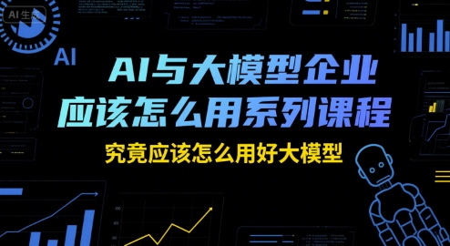 AI与大模型企业应该怎么用系列课程,究竟应该怎么用好大模型-吾爱云课堂