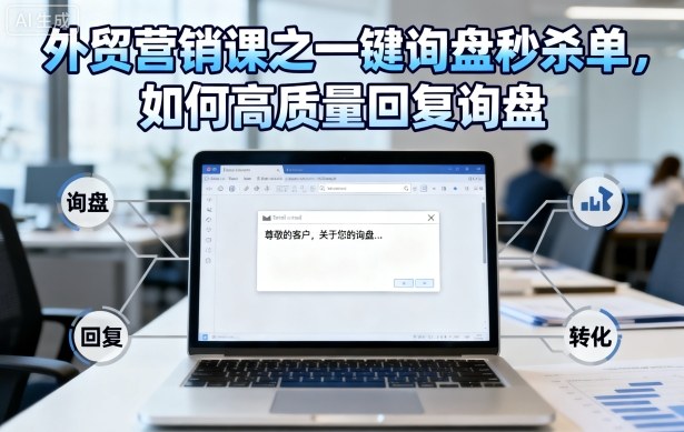 外贸营销课之一键询盘秒杀单,如何高质量回复询盘-吾爱云课堂