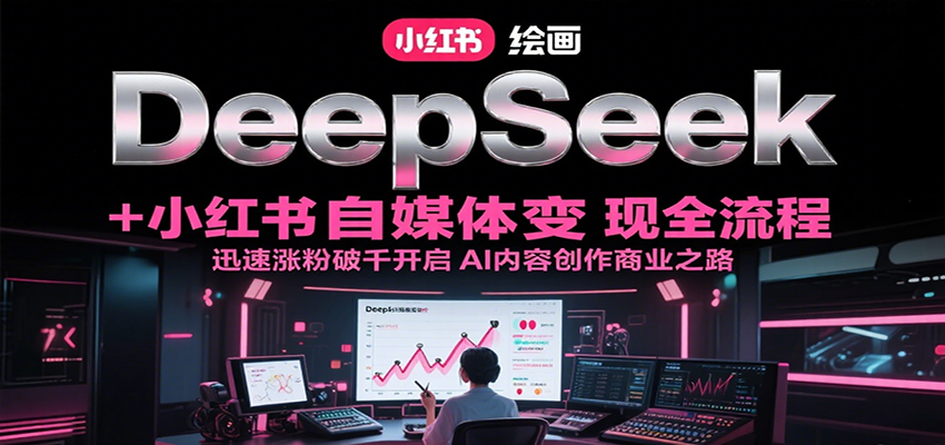 DeepSeek绘画+小红书自媒体变现全流程，迅速涨粉破千开启AI内容创作商业之路-吾爱云课堂